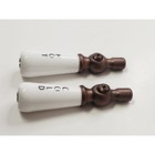Signature Hardware 329509 Small Porcelain Lever Handles  pair  - Oil Rub Bronze