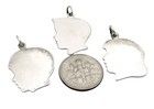 Lot Of 3 Vintage Sterling Silver Engraved Boy And Girl Child Silhouette Charms