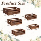 5 Pack Decorative Wood Crates For Display 5 Sizes Rustic Nesting Wooden Crate   