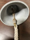 Vintage Aluminum Marine 6  Bell Nautical Boat Ship With  Braided Bell Pull