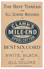 Clarks Mile End Spool Cotton Thread Alex 2nd Russia Antique Victorian Trade Card