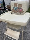 Vintage Graco High Chair Highchair Teddy Bear Tray And Seatbelt Metal Frame