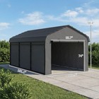 Outsunny 10  X 15  Metal Carport With Metal Roof And Removable Sidewalls