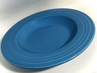 Fiesta Peacock Blue Wide Rim Pasta Bowl   Serving Bowl  12    Hlc  New   Perfect