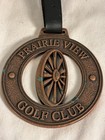 Prairie View Golf Club Indiana 3  Bag Tag Christmas Ornament Leather Band 5 25 