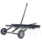 40  Lawn Sweeper Landscape Tractor Rake Tine Tow Dethatcher Pull Behind Mower
