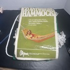 Vintage New Retro Algoma Go Anywhere Hammock  Green With White Fringe