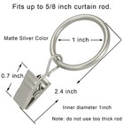 44 Pack Metal Curtain Rings With Clips Drapery Clips With Rings Drapes Rings 1 I