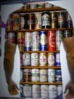 Beer Canned Men s Size Xl 42 Polyester Tee Shirt New Double Sided Party Shirt