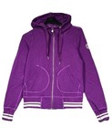 Lululemon Scuba Hoodie Full Zip Purple Size 6 Striped Trim Logo Athleisure