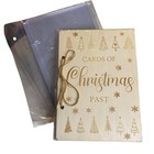 New Wooden Christmas Card Organizer With 20 Protectors  6  Wide X 8 5  Tall 
