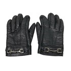 Gucci - Black Silver Leather Hardware Women s Gloves