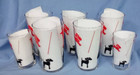 7 Borzoi Pekingese Boston Scottish Fox Terrier Dog Drinking Glasses