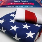 American Flag For Outside  2 Brass Grommets  Embroidered Stars  Sewn Stripes    