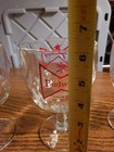Vtg Budweiser Thumbprint Beer Goblets Set Of 3 Collectible Barware