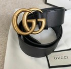 Gucci Belt Women Marmont Gg Buckle Black Size 100