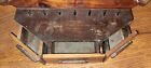 Antique Primitive Wooden Sewing Box Drawers Thread Dispenser 
