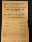 Willis Wood Theatre Kansas City Missouri Stage Broadside playbill Circa 1910s  2