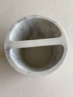 Dkny Toothbrush Holder Resin Faux Marble White Gray