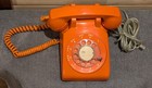 Vintage Orange Itt Stromberg Carlson Rotary Dial Phone Landline Telephone Works