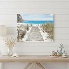 Beach Wall Art Canvas Artwork  Coastal Ocean Scene Picture Decor Modern Panor   