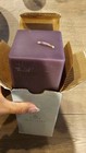 Vintage Partylite Square Pillar Candle Purple Plum Scented New In Box Rare