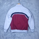Vintage 80 s Adidas Track Jacket Mens Large Gray Burgundy Zip Up Trefoil Retro