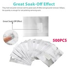 500pcs Aluminium Foil Nail Wraps Soak Off Gel Polish Remover Cleaner Cotton Pad