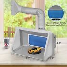Dual Fans Portable Airbrush Paint Spray Booth Kit W  3 Led Lights Gray