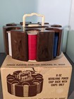 Vintage Poker Chip Revolving Rack By Arrco  Made In Chicago Chips  W box