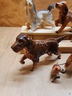 Vintage Mixed Lot Of 9 Ceramic Dog Figurines Made In Japan Mid Century Vguc