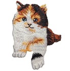 Calico Cat Applique Patch - Embroidered Kitten Badge 2-1 8   iron On 