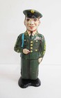 Vintage Toy Windup Tin Litho J  Chein Army Sergeant 1940s Made In U s a  Works