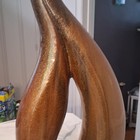 Modern Abstract Asymmetrical Speckled Brown Ceramic Flower Vase  Glossy