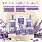 Spa Gift Basket Women 8pcs Lavender Kit Body Wash Bubble Bath Scrub Mom Her Gift