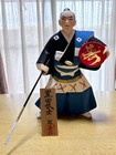 Vintage Japanese Samurai Bushi Ceramic Statue Figurine Hakata Ningyo Doll 10 2in