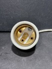 Vintage Leviton White Porcelain Light Bulb Fixture Lamp Socket Ceramic - New