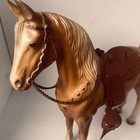 Early Breyer Western Pony  43 Glossy Palamino Saddle Vintage Unbranded Nice