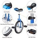 16 In Wheel Unicycle Skidproof Mountain Tire Cycling Sports Exercise Blue