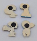 Vintage 50s Snoopy Peanuts Refrigerator Magnet Collection Of 4 Charles Schulz