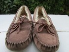 Ugg Women s Dakota 5612 Suede Moccasin Slippers Size 9 Brown Sherpa Plush