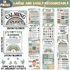19 Pcs Eucalyptus Calming Corner Classroom Posters Calm Down Corner Feeling M   