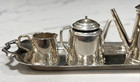 Vintage Sterling Silver Miniature 5 Piece Tea Set From England- 5 75 
