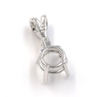 Round Single Accented Pre-notched Pendant Mounting