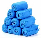 Disposable Plastic Over Shoes   Blue Shoe Covers  100 Pieces  Fema Recommended 