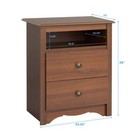 Sonoma 2 Drawer Nightstand  Elegant Bedroom Furniture  Bedside Table With Open S