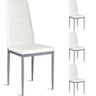 Dining Chair Set Of 4 Upholstered Kitchen Chair Padded Seat High Backrest Bistro