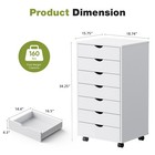 Gianna 7 Drawer Rolling Storage Cabinet White Makeup Craft Organizer Office Cart
