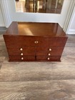 Quality Importers Gloss Burl 100-300 Cigar Humidor Humidifiers Hygrometer Chest