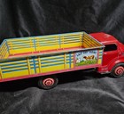Vintage Marx Lithod Tin   Pressed Steel 18    Lazy Day Farms Dairy Truck 1950s